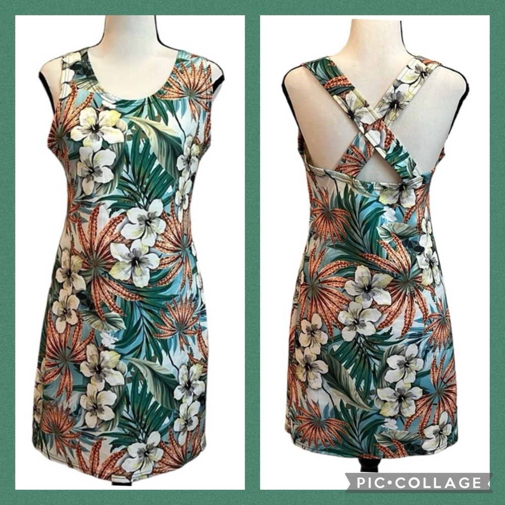 Coco Cabana Resort Dress Beach Cover Up Vacation Medium New NWT Tropical Print